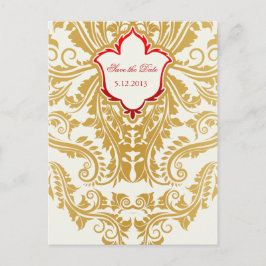 Fancy Bloeit Golden Wedding Save the Dates Aankondigingskaart