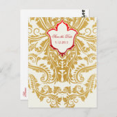 Fancy Bloeit Golden Wedding Save the Dates Aankondigingskaart (Voorkant / Achterkant)