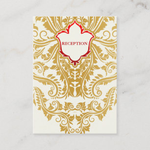 Fancy bloeit gouden bruiloft receptie Kaarten