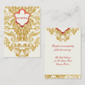 Fancy bloeit gouden bruiloft receptie Kaarten (Voorkant / Achterkant)