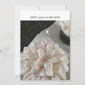 Fancy Bloem Cupcakes Verjaardagsfeest Uitnodiging (Achterkant)