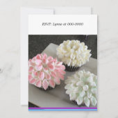 Fancy Bloem Cupcakes Verjaardagsfeest Uitnodiging (Achterkant)