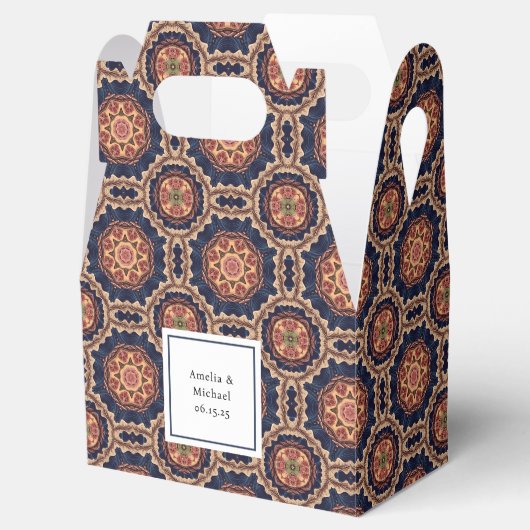 Fancy bloem- en stervormen Patroon bruiloft Bedankdoosjes (Geopend)