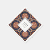 Fancy bloem- en stervormen Patroon bruiloft Servet (Hoek)