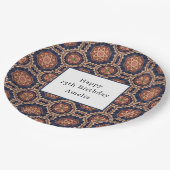 Fancy bloem- en stervormen Patroon Verjaardag Papieren Bordje (Gekanteld)