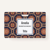 Fancy bloem- en stervormpatroon badge (Voorkant)