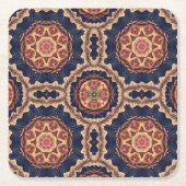 Fancy bloem- en stervormpatroon kartonnen onderzetters (Voorkant)