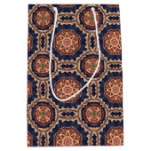 Fancy bloem- en stervormpatroon medium cadeauzakje (Voorkant)