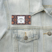 Fancy bloem- en stervormpatroon naamplaatje (In situ)