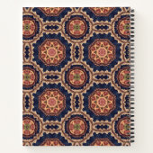  Fancy bloem- en stervormpatroon Notitieboek (Achterkant)