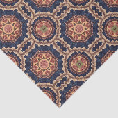 Fancy bloem- en stervormpatroon tissuepapier (Detail)