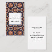 Fancy bloem- en stervormpatroon visitekaartje (Voorkant / Achterkant)