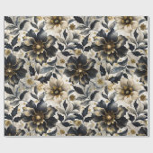 Fancy bloemen cadeaupapier (Vlak)