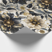 Fancy bloemen cadeaupapier (Hoek)