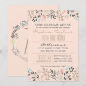 Fancy bloemen en diamanten 70e verjaardag kaart (Voorkant / Achterkant)