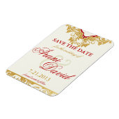 Fancy Bloemen Golden Save the Date Magnets Magneet (Linkerzijde)