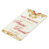 Fancy Bloemen Golden Save the Date Magnets Magneet (Linkerzijde)