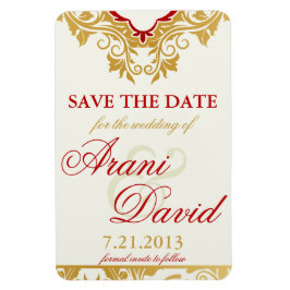 Fancy Bloemen Golden Save the Date Magnets Magneet