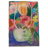 Fancy Bloemen medium geschenktas Cadeauzakje (Voorkant)