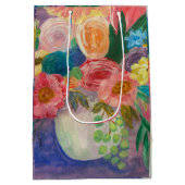 Fancy Bloemen medium geschenktas Medium Cadeauzakje (Achterkant)