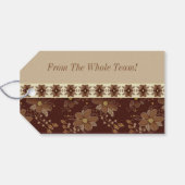 Fancy bloemen met bruinen cadeaulabel (Achterkant Horizontaal)