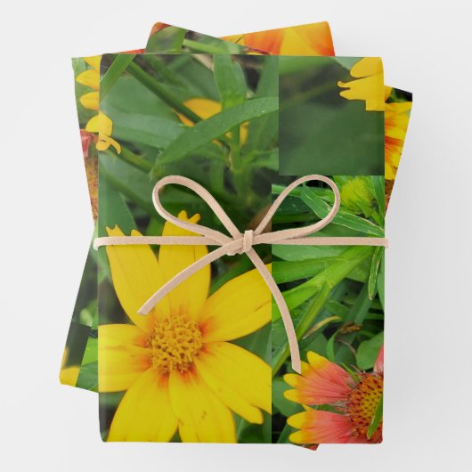 Fancy Bloemen Verpakking Papier Flat Sheet Set van Inpakpapier Vel (In situ)