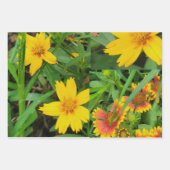 Fancy Bloemen Verpakking Papier Flat Sheet Set van Inpakpapier Vel (Voorkant)