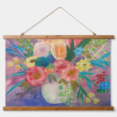 Fancy Bloemenmuur opknoping Hangend Wandkleed (Voorkant)