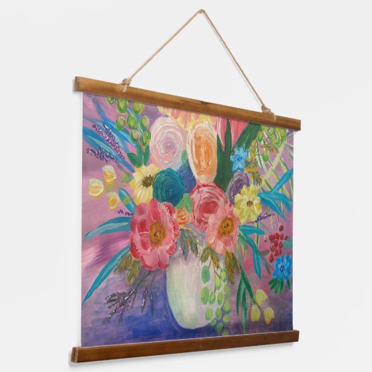 Fancy Bloemenmuur opknoping Hangend Wandkleed (Gebogen)