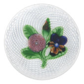 Fancy  Bloemig Roze Violet Keramische Knop (Voorkant)