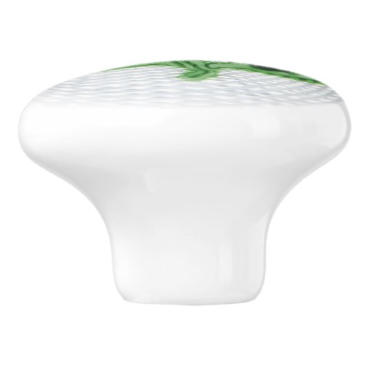 Fancy  Bloemig Roze Violet Keramische Knop (Zijkant)