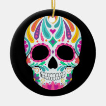 Fancy bloemige suikerschedel