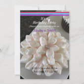 Fancy Bloemkoekjes Uitnodiging van de Partij van d (Voorkant)