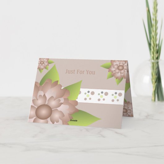 Fancy bloemontwerp kaart (Achterkant)