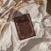 Fancy Bloemrijke Chocolade Bruine Foto QR Code Huw Kaart