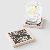 Fancy blokletter "S"-monogram Stenen Onderzetter (Zijkant)