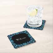 Fancy Blue Border "Welcome" Paper Onderzetter (Insitu)