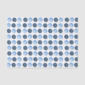Fancy Blue Buttons White  Tissuepapier (Voorkant)