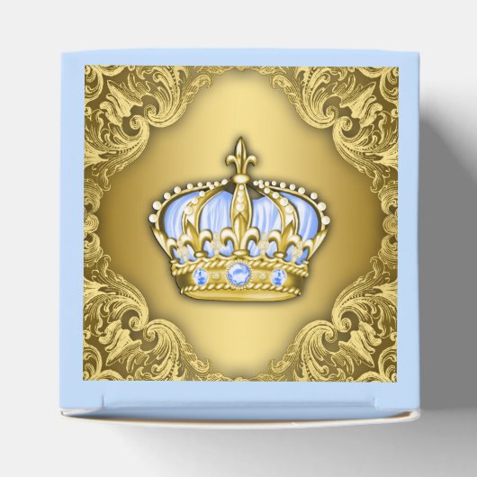 Fancy Blue en Gold Prince Bedankdoosjes (Bovenkant)