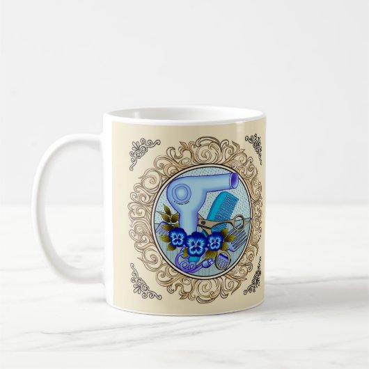 Fancy Blue Pansy Schoonheidsspecialiste mok (Links)