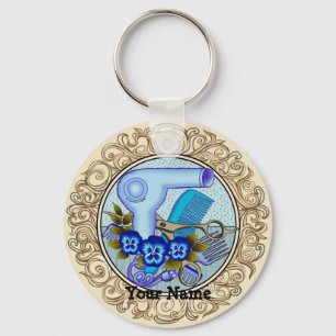 Fancy Blue Viooltje Schoonheidsspecialiste  Sleutelhanger