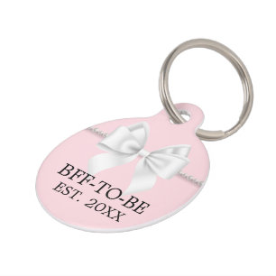 Fancy Blush Roze Tiffany Pet Sibling Baby shower Huisdierpenning