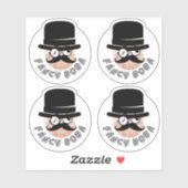 Fancy Boba-verpakking van 4 Sticker (Vel)