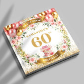 Fancy Boho 60e verjaardag Gastboek Sparkle Finish Gastenboek