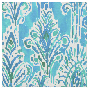 Fancy Bold Boho Chic Ikat Waterverf Stof