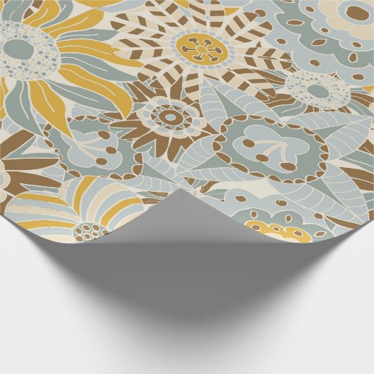 Fancy Bold Flowers Cadeaupapier (Hoek)