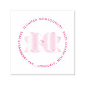 Fancy boog met een centrum edelsteen adres  zelfinktende stempel (Design)