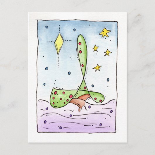 "Fancy boom" kerst Briefkaart (Voorkant)