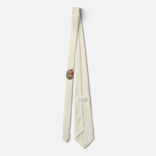 Fancy botercrème bloemenboeket stropdas (Achterkant)