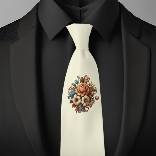 Fancy botercrème bloemenboeket stropdas